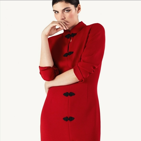 🔥FINAL SALE🔥 ZARA Red Toggle Dress - Picture 12 of 16